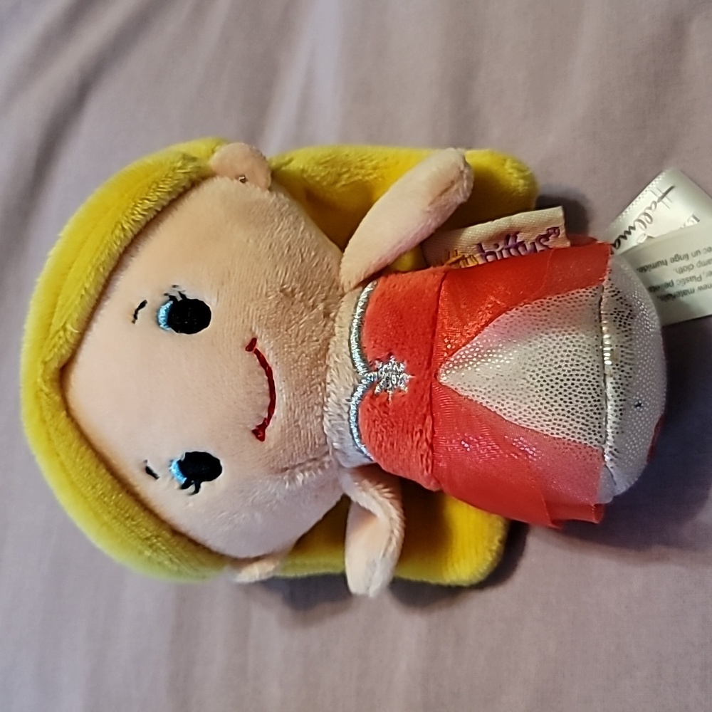 BARBIE ITTY BITTY Hallmark Mattel HOLIDAY RED DRESS 5" Plush- Stuffed Doll
